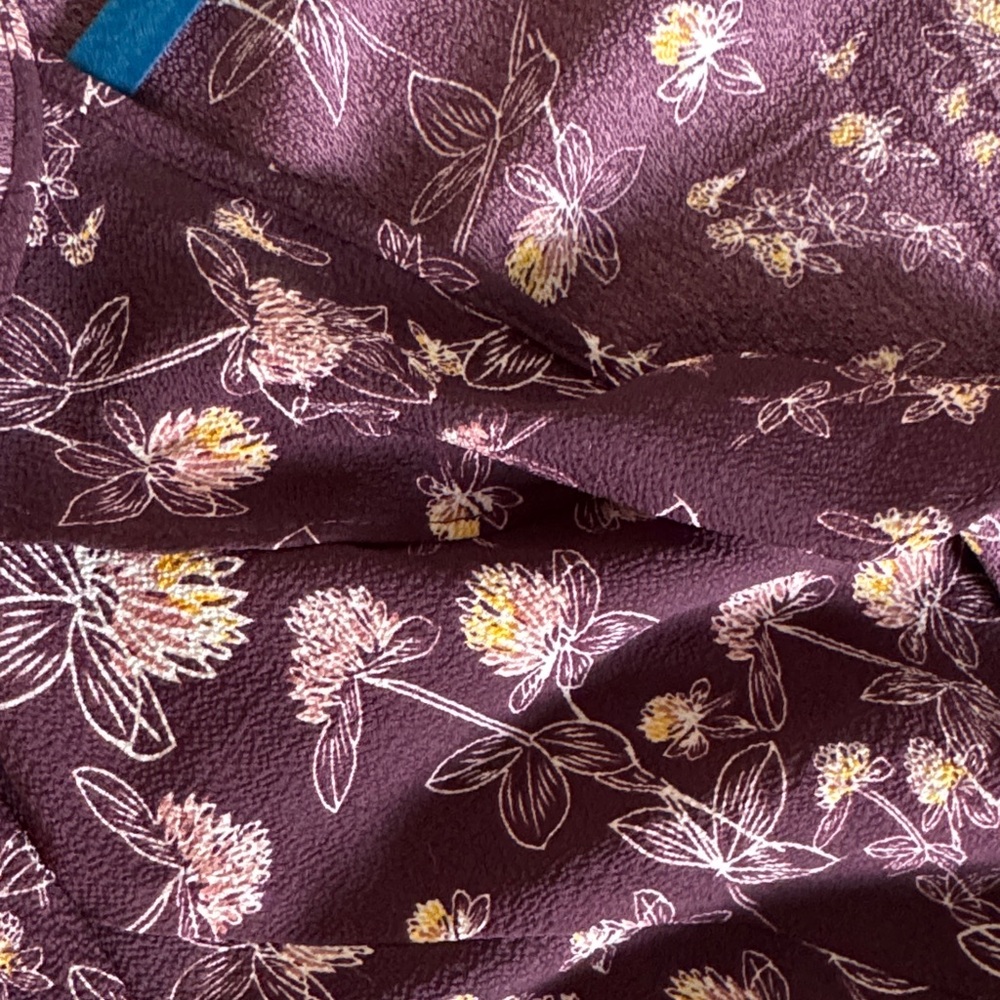 Max Studio Women's Floral Wrap Maxi Dress - Plum - Picture 7 of 9